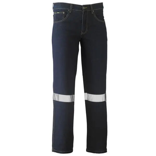 Bisley BP6712T 3M Taped Rough Rider Stretch Denim Jeans-Navy