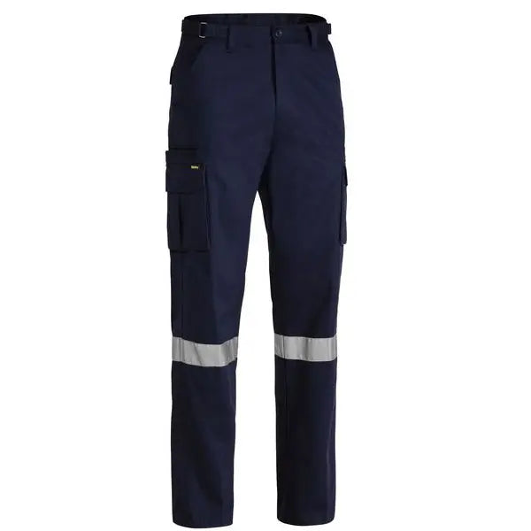 Bisley BPC6007T 8 Pocket Cargo Pants 3M Reflective Tape-Navy