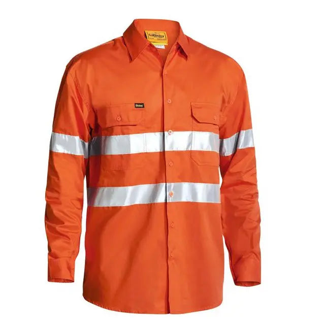 Bisley BS6897 Men's L/s Shirt Tape-Orange