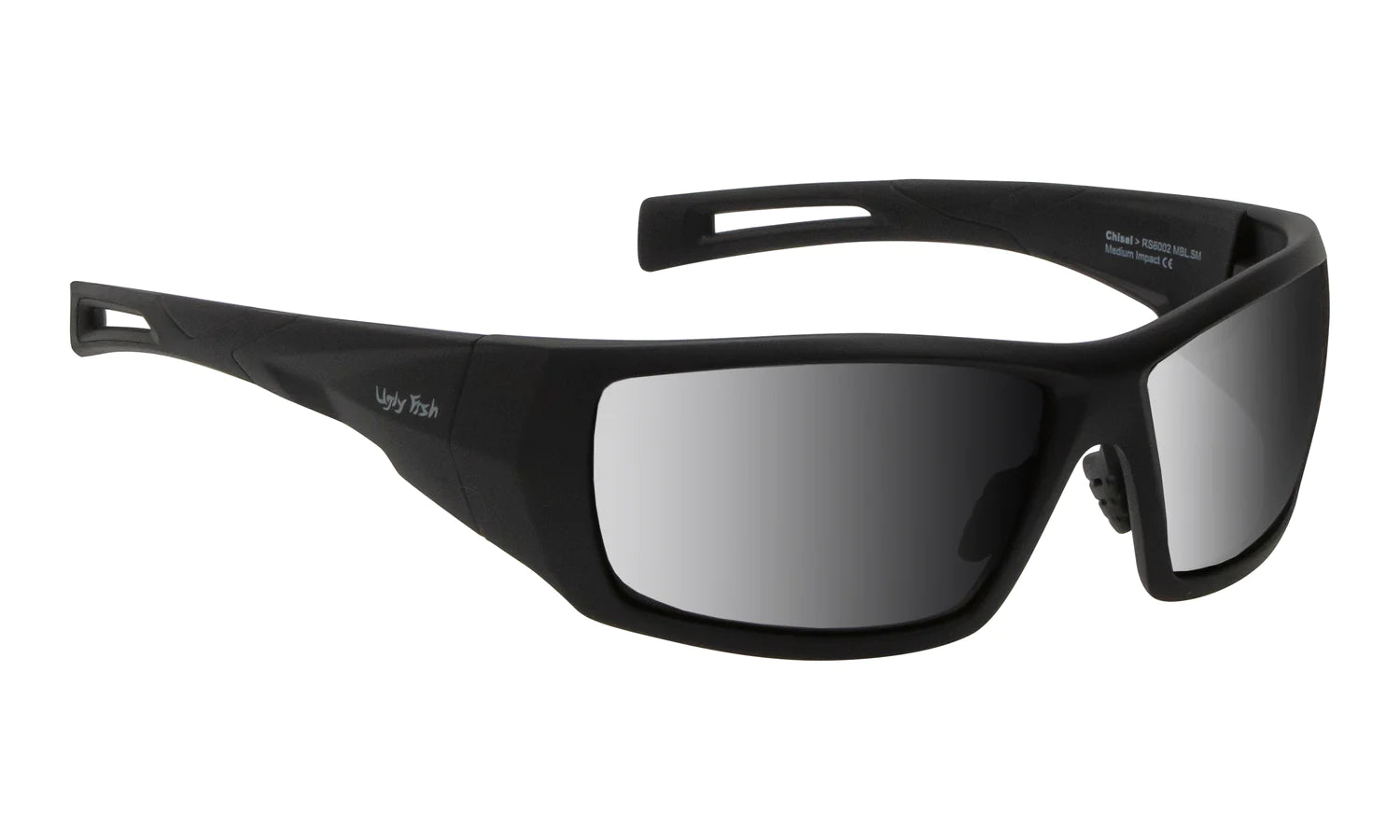 Ugly Fish RSPH6002 MBL.C/SM Chisel Photochromic Safety Glasses-Matt Black Frame/Smoke Photochromic Lens