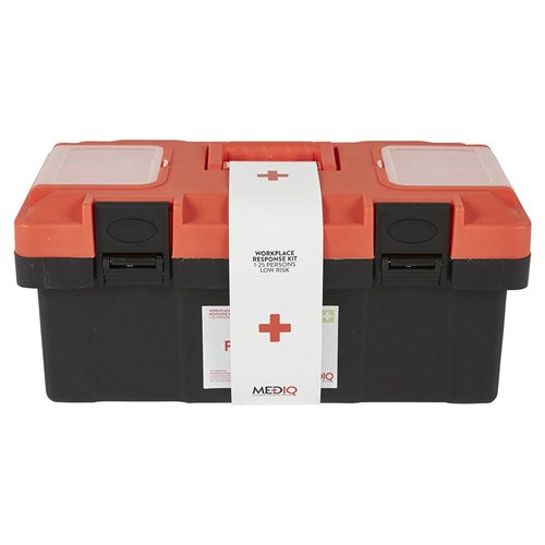 MEDIQ FAEWT-Essential Workplace Response First Aid Kit In Plastic Tackle Box