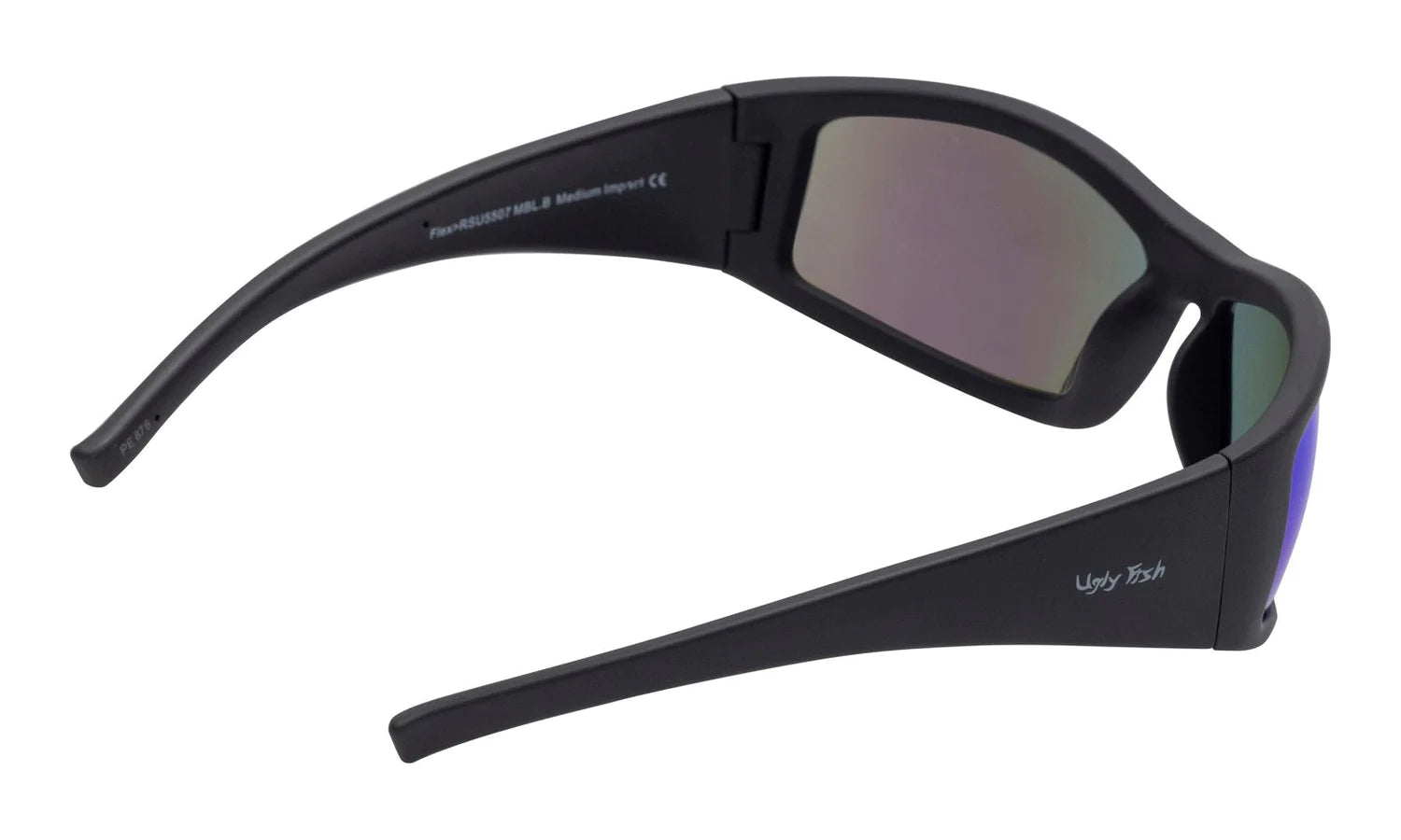 Ugly Fish RSU5507 MBL.B Flex Safety Sunglasses- Matt Black Frame/Blue Revo Lens