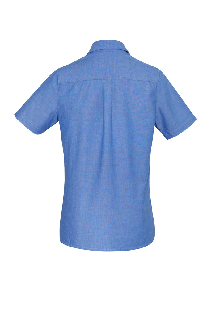 Biz Collection LB6200 Ladies Wrinkle Free Chambray Short Sleeve Shirt Chambray Blue