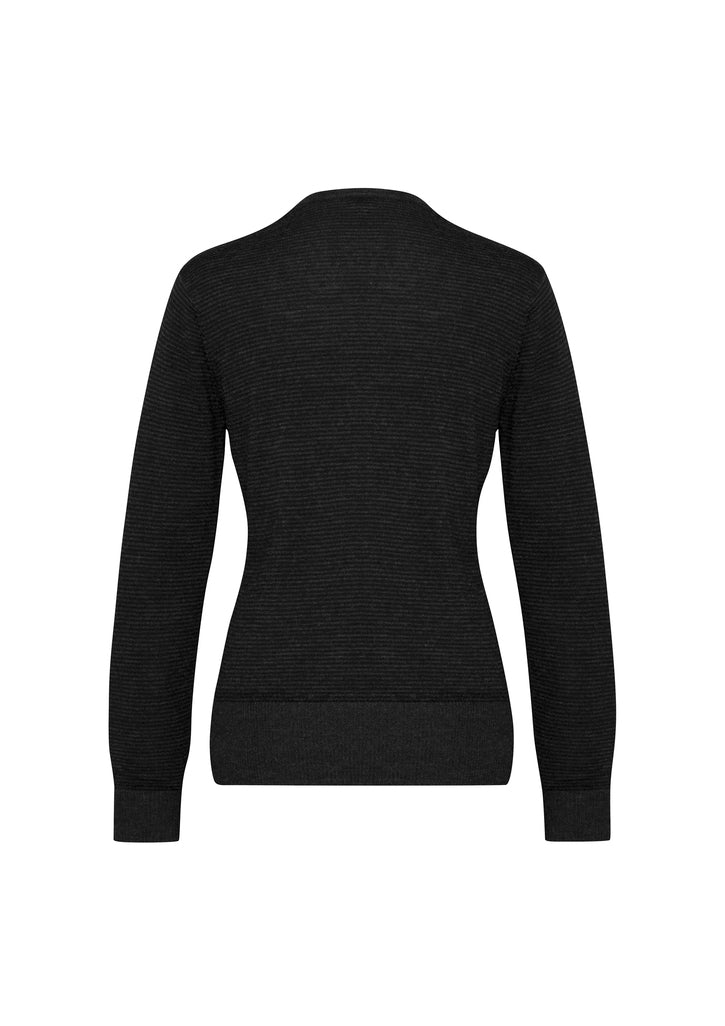 Biz Collection LC131LL Ladies Origin Merino Cardigan Black/Charcoal