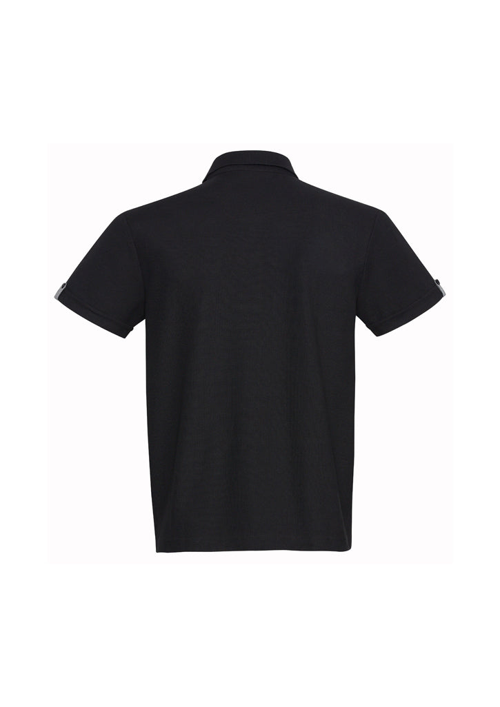 Biz Collection P305MS Men's Edge Polo Black/Check