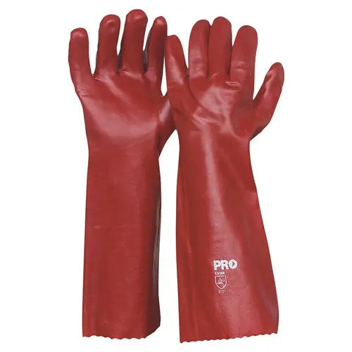 Pro Choice PVC45 45cm Red PVC Gloves Large 12 Pairs