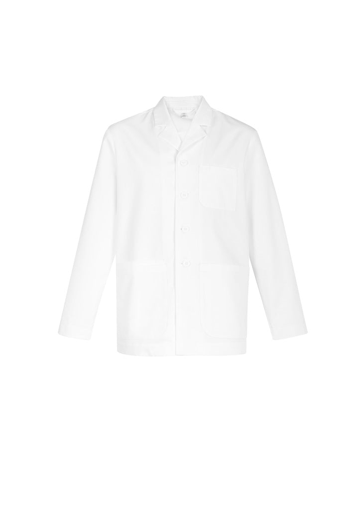 Biz care CC144MC Hope Men's Cropped Lab Coat-White