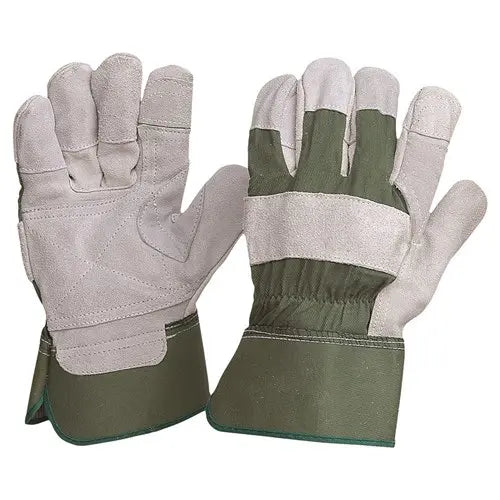 Pro Choice R99KG Green Cotton / Leather Gloves Large 12 Pairs