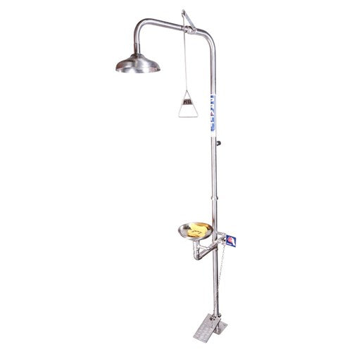 Pratt Safety SE607T316 Combination 316SS Shower with Eye & Face Wash, Bowl & Foot Treadle