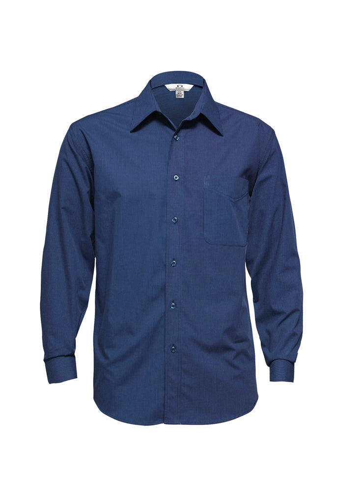 Biz Collection SH816 Men's Micro Check Long Sleeve Shirt