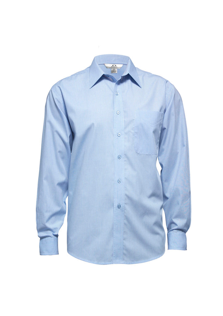 Biz Collection SH816 Men's Micro Check Long Sleeve Shirt