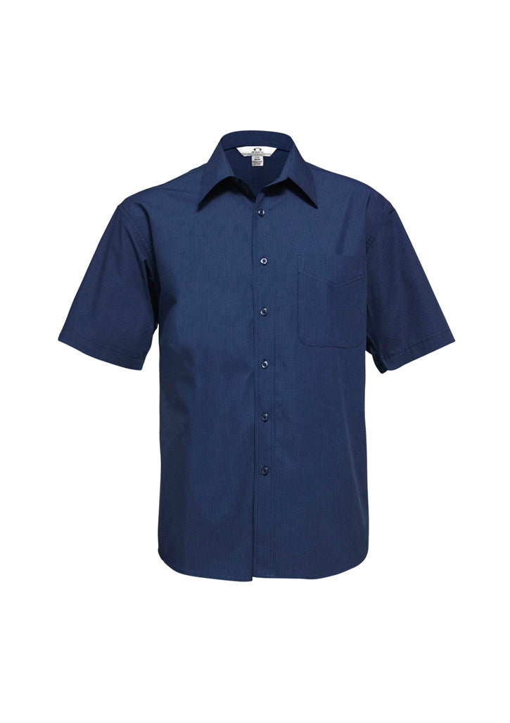 Biz Collection SH817 Men's Micro Check Short Sleeve Shirt