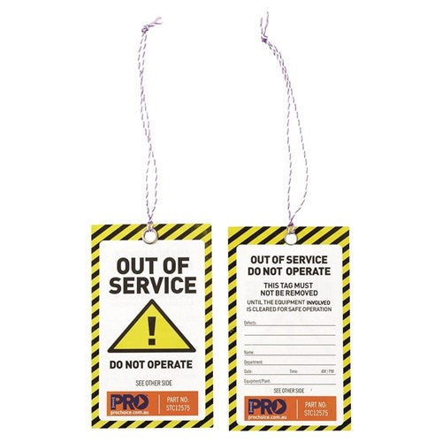 Pro Choice STC12575 Safety Tag -125mm X 75mm Caution 100PK