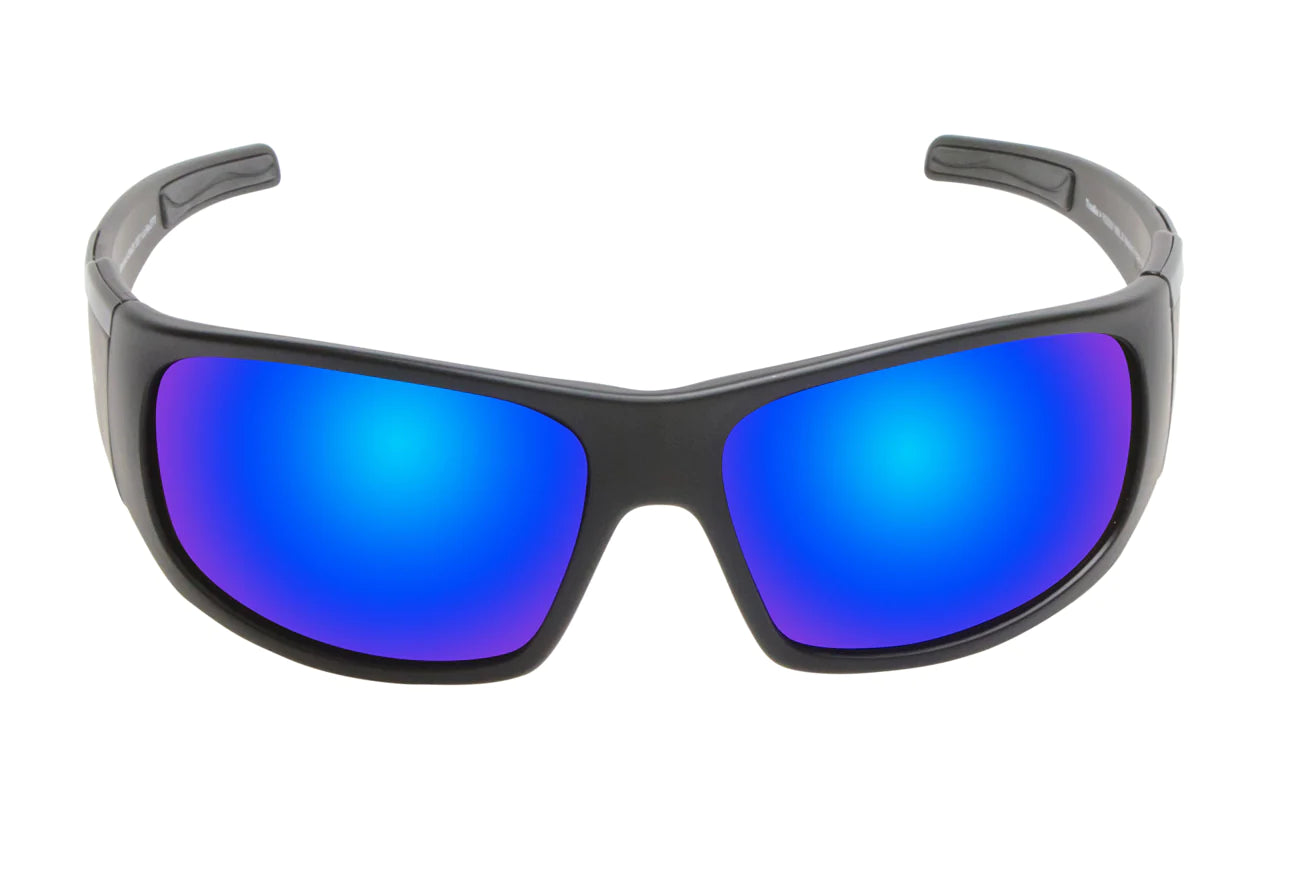 Ugly Fish RS5001 MBL.B Tradie Safety Sunglasses-Matt Black Frame/Blue Revo Lens