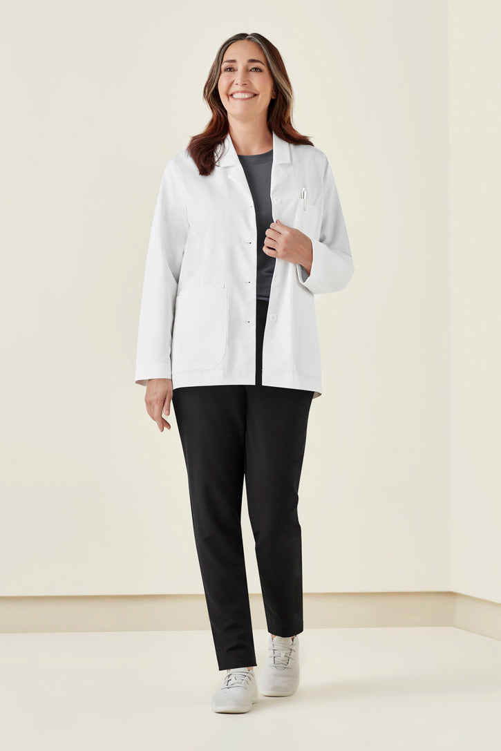 Biz care CC144LC Hope Women's Cropped Lab Coat-White