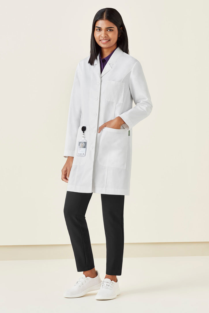 Biz care CC144LL Hope Women's Long Line Lab Coat-White