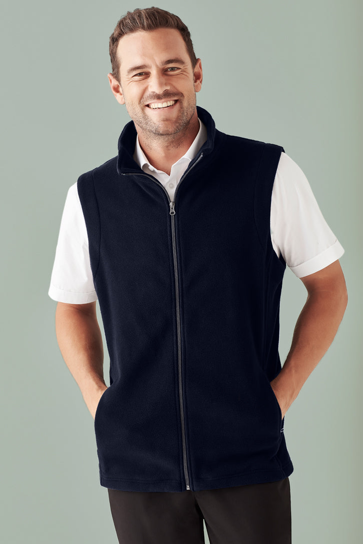 Biz Collection F233MN Men's Plain Micro Fleece Vest