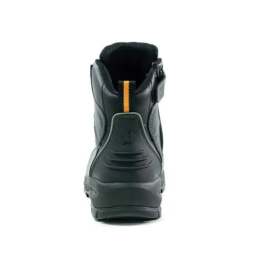 Bison XTLZBK Ankle Lace Up With Zip Safety Boots-Black