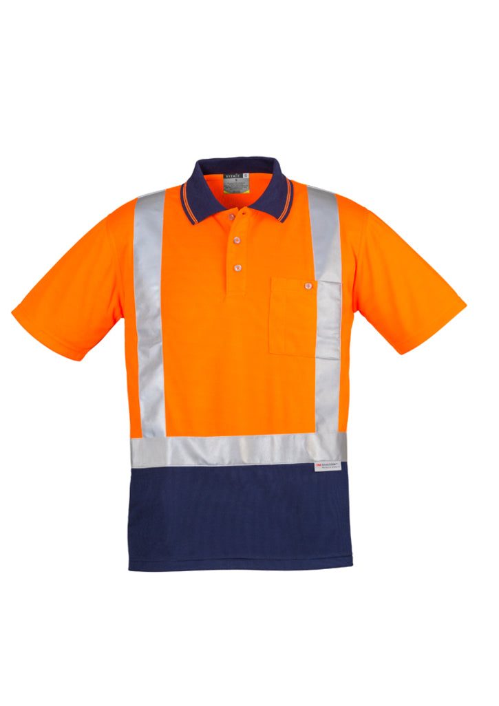 Syzmik ZH233 Men's Hi Vis Spliced Polo - Short Sleeve Shoulder Taped