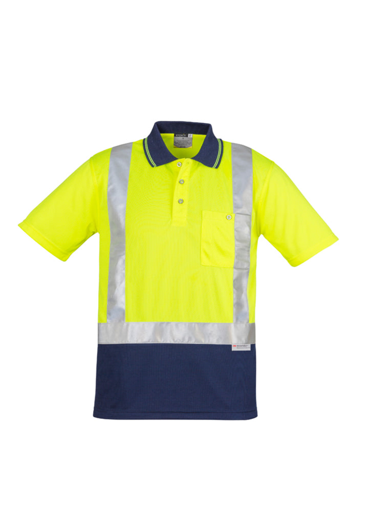 Syzmik ZH233 Men's Hi Vis Spliced Polo - Short Sleeve Shoulder Taped