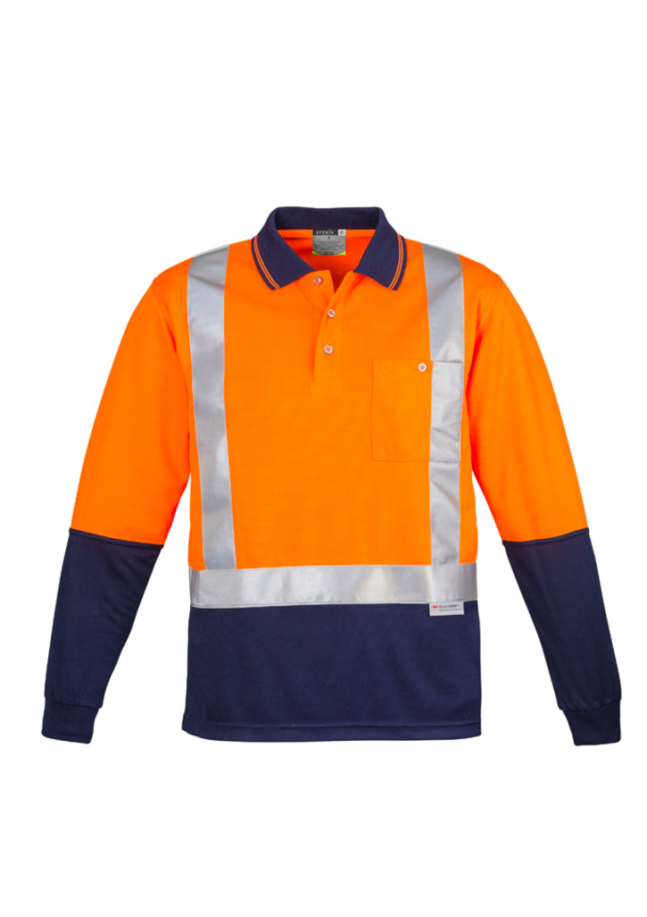 Syzmik ZH234 Men's Hi Vis Spliced Polo - Long Sleeve Shoulder Taped