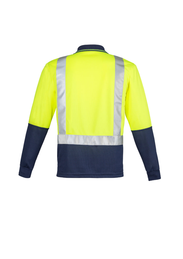 Syzmik ZH234 Men's Hi Vis Spliced Polo - Long Sleeve Shoulder Taped
