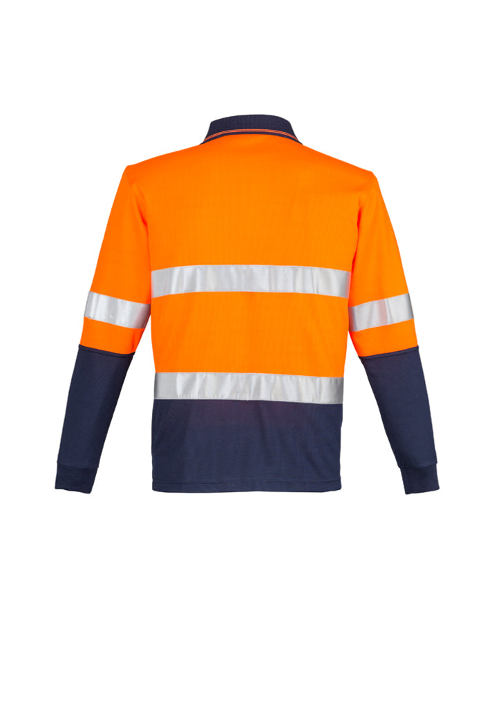 Syzmik ZH235 Men's Hi Vis Spliced Polo - Long Sleeve Hoop Taped