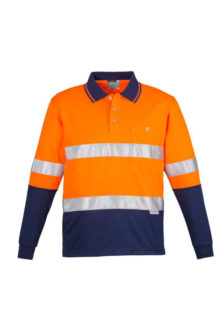 Syzmik ZH235 Men's Hi Vis Spliced Polo - Long Sleeve Hoop Taped