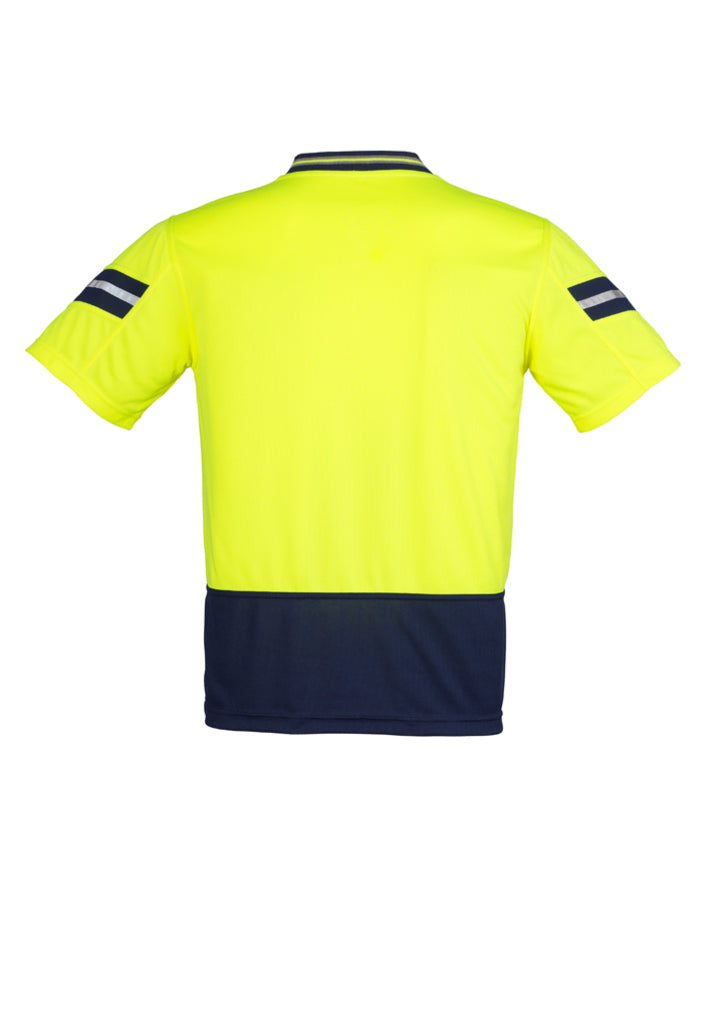 Syzmik  ZH245 Men's Hi Vis Astro Polo Yellow/Navy