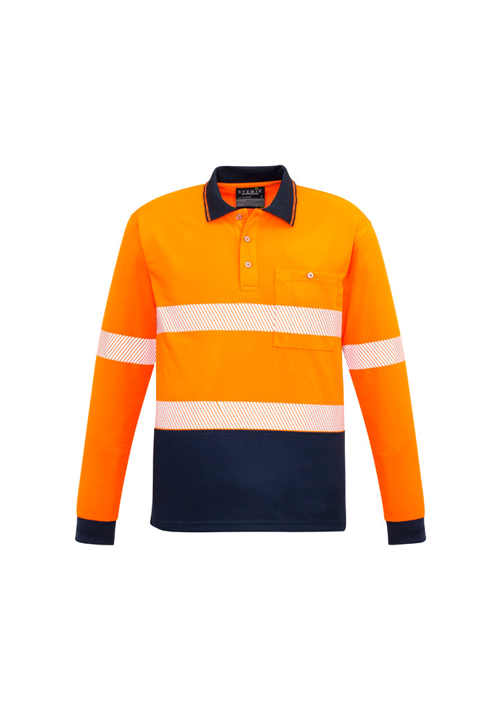 Syzmik ZH530 Unisex Hi Vis Segmented L/S Polo - Hoop Taped