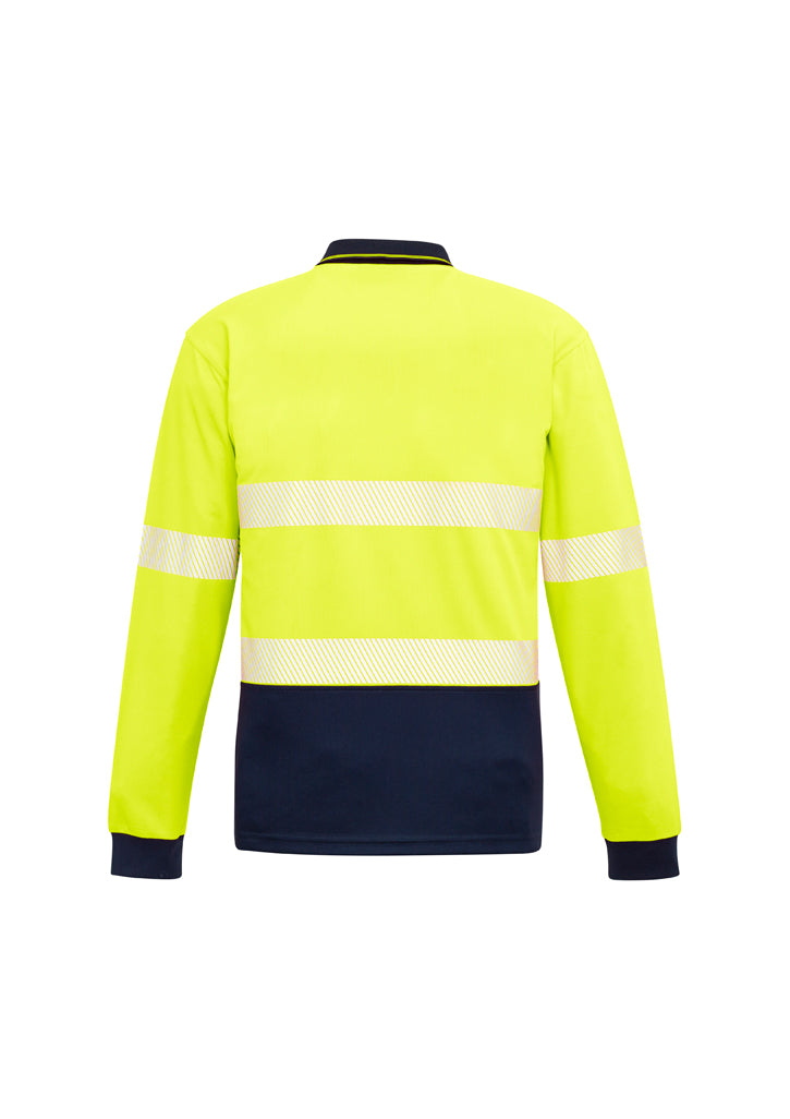 Syzmik ZH530 Unisex Hi Vis Segmented L/S Polo - Hoop Taped