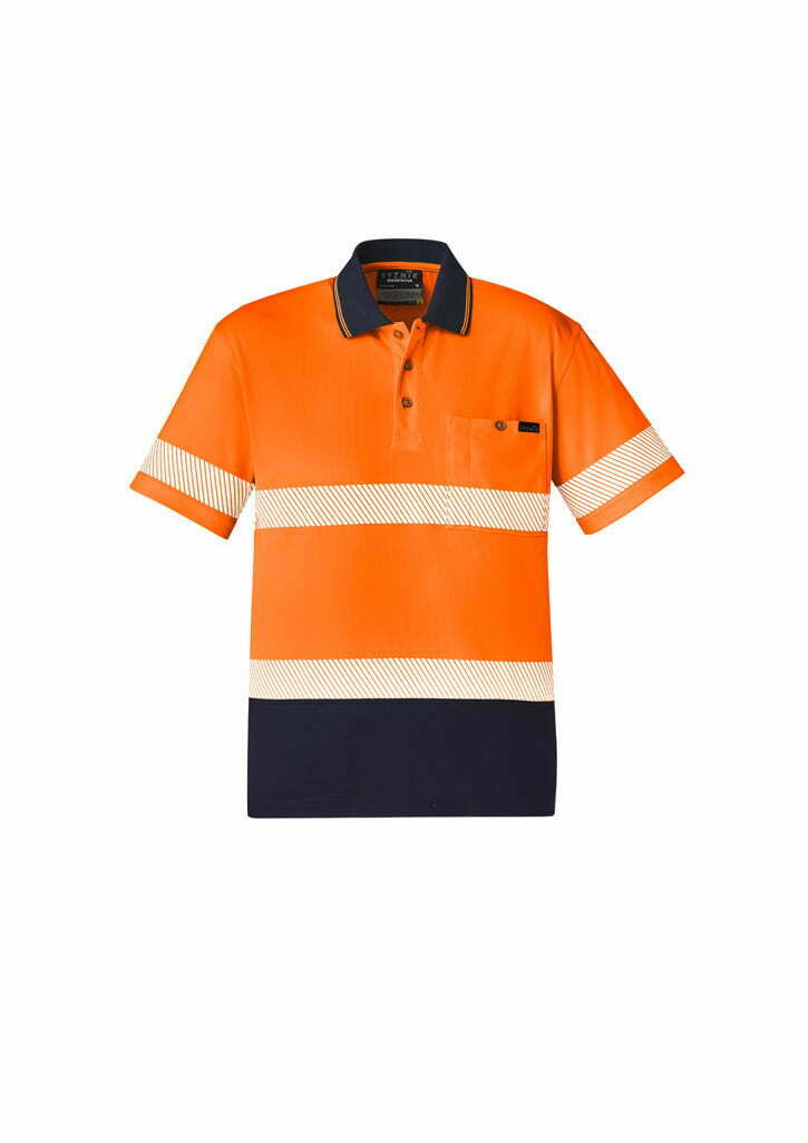 Syzmik ZH535 Unisex Hi-Vis Segmented S/S Polo – Hoop Taped