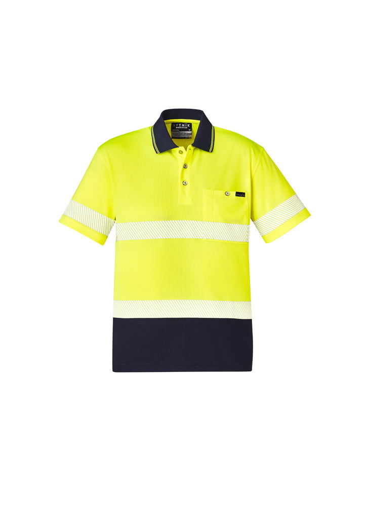 Syzmik ZH535 Unisex Hi-Vis Segmented S/S Polo – Hoop Taped