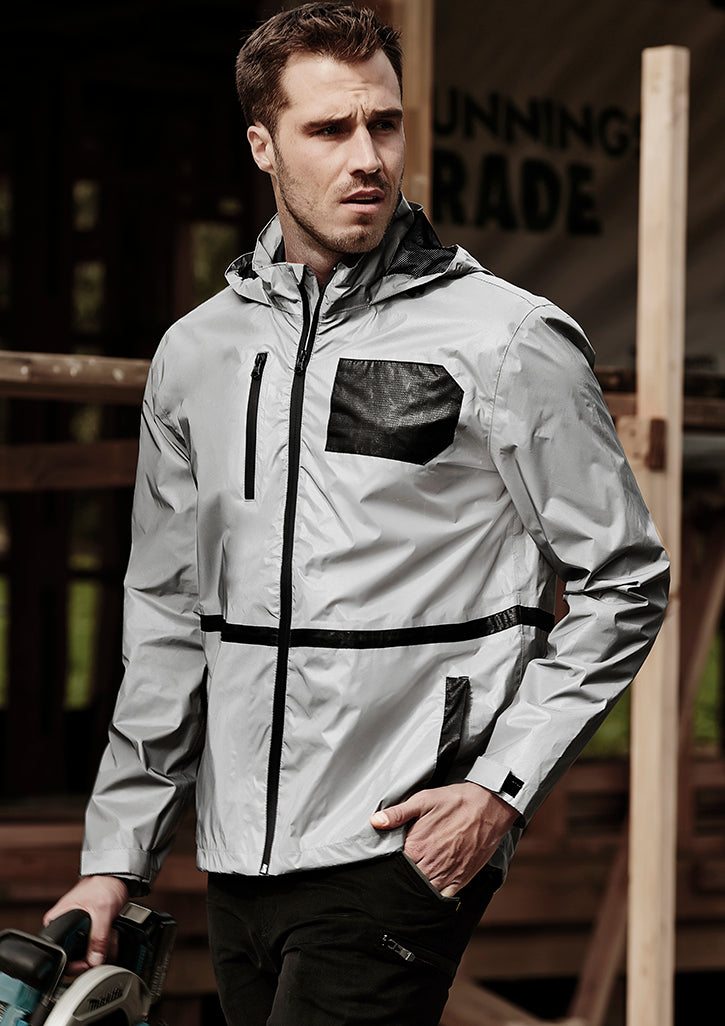 Syzmik ZJ380 Unisex Streetworx Reflective Waterproof Jacket Silver