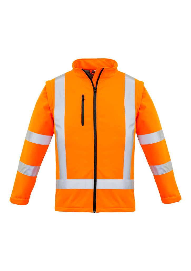 Syzmik ZJ770 Women's Hi-Vis NSW Rail X Back 2 In 1 Softshell Jacket-Orange