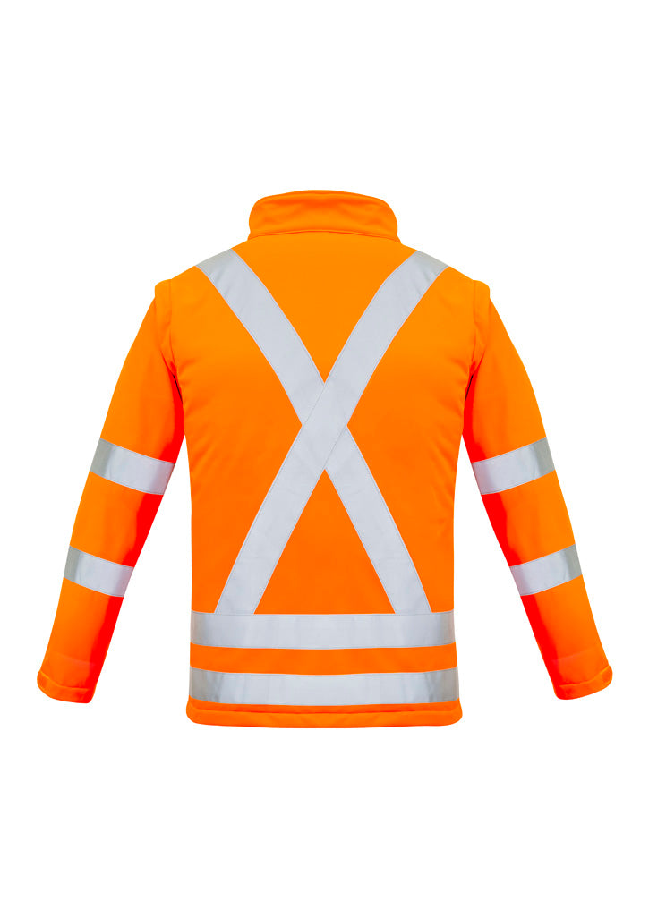 Syzmik ZJ770 Women's Hi-Vis NSW Rail X Back 2 In 1 Softshell Jacket-Orange