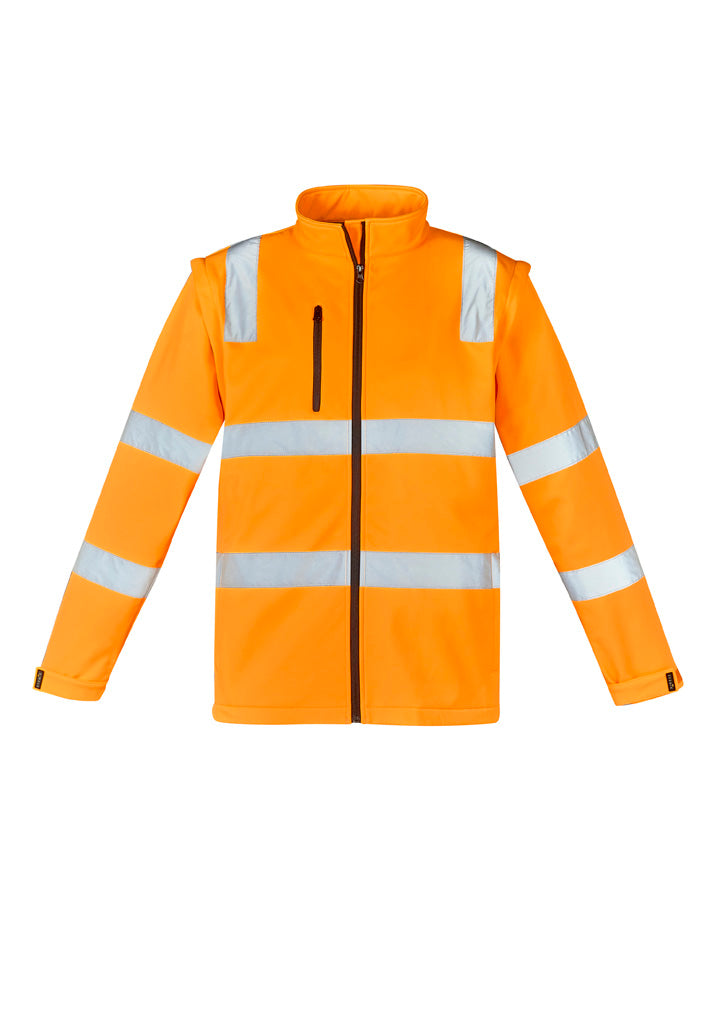Syzmik ZJ780 Unisex Hi Vis Vic Rail 2 in 1 Softshell Jacket VIC Rail Orange