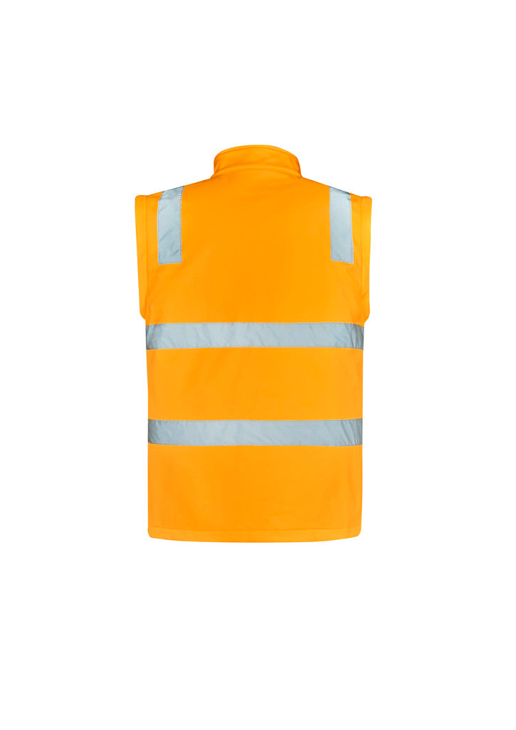Syzmik ZJ780 Unisex Hi Vis Vic Rail 2 in 1 Softshell Jacket VIC Rail Orange