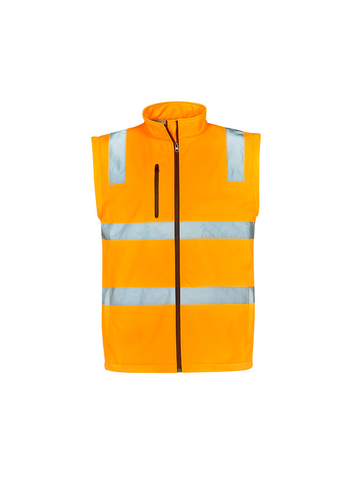 Syzmik ZJ780 Unisex Hi Vis Vic Rail 2 in 1 Softshell Jacket VIC Rail Orange