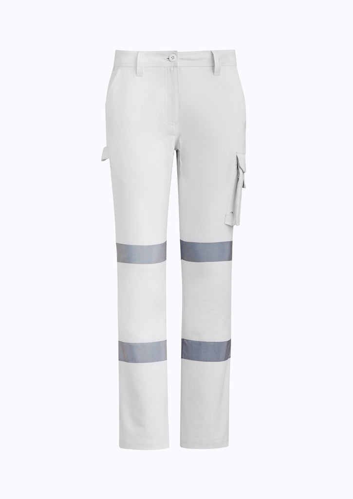 Syzmik ZP720 Women's Bio Motion Taped Pant-White & Navy