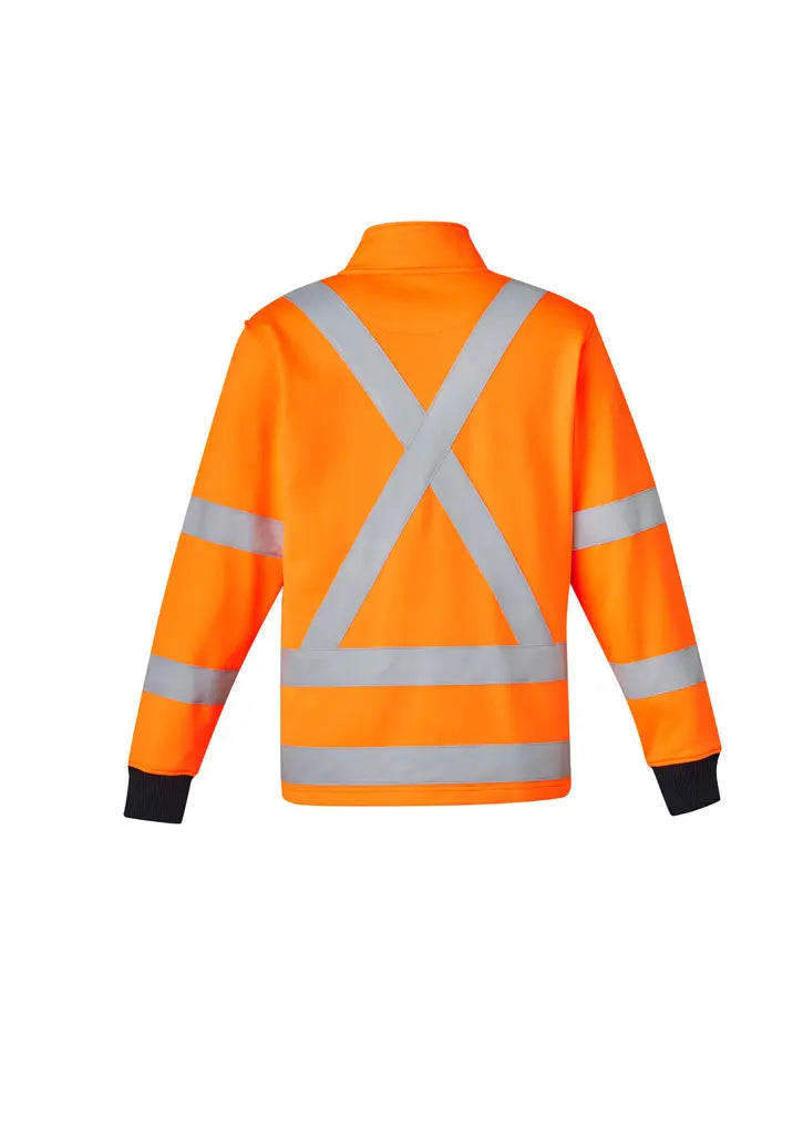 Syzmik ZT660 Unisex Hi-vis X-back Rail Jumper-Orange/Navy