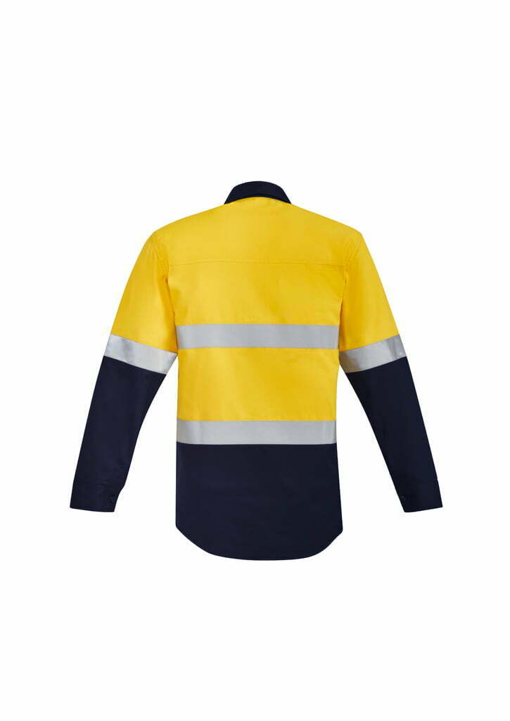 Syzmik ZW140 Men's Orange Flame HRC 2 Hoop Taped Open Front Spliced Shirt