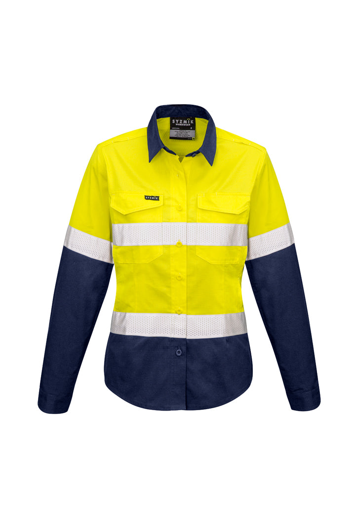 Syzmik ZW720 Women's Rugged Cooling Taped Hi Vis Spliced Shirt