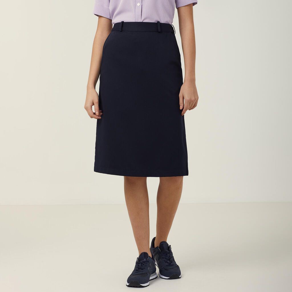 NNT CAT2QL P/V Gaberdine Secret Waist Skirt Ink Navy