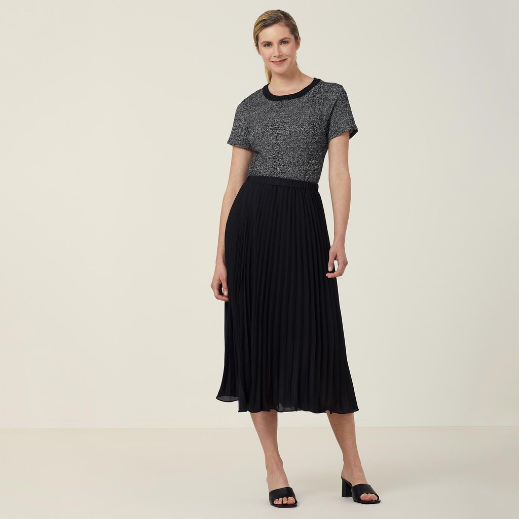 Black pleated skirt on sale au