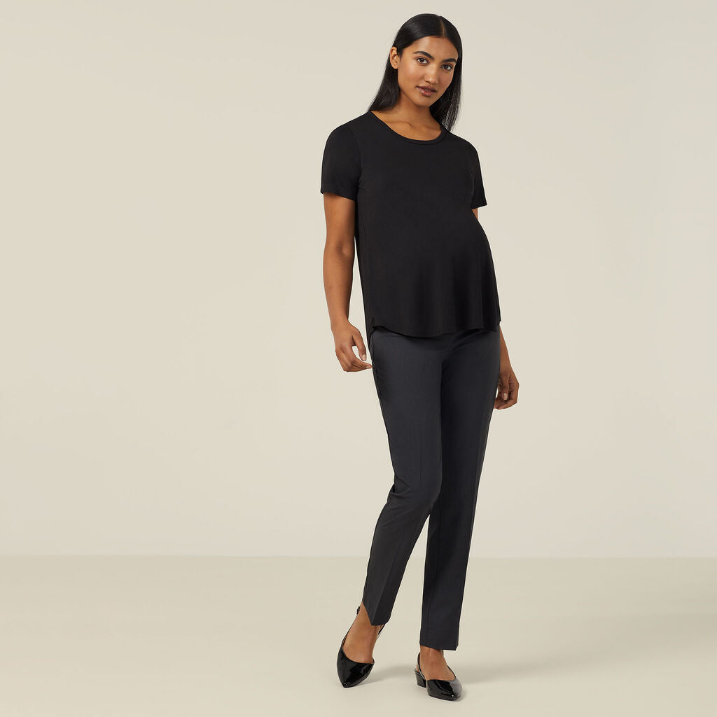 NNT CAT3XN Poly Viscose Stretch Maternity Pant Charcoal