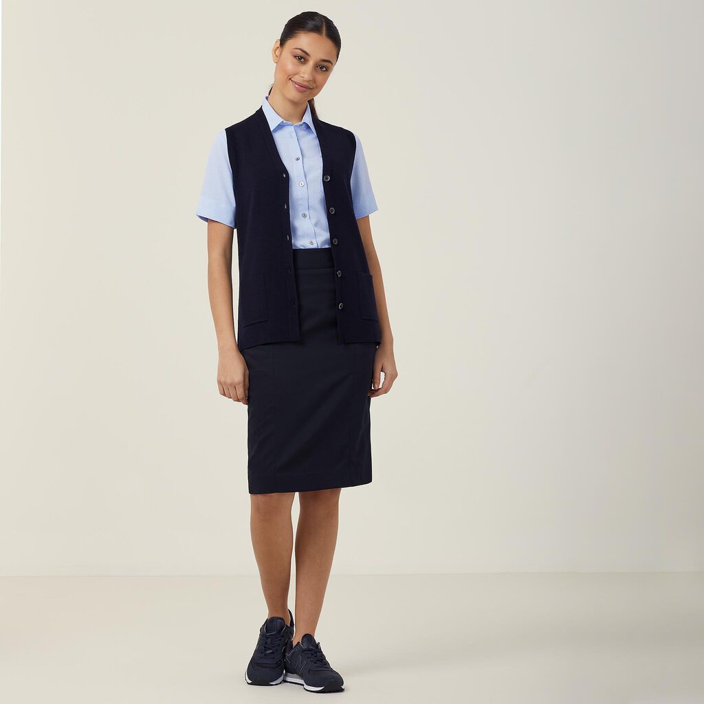 NNT CAT51D V-neck Vest Dark Navy