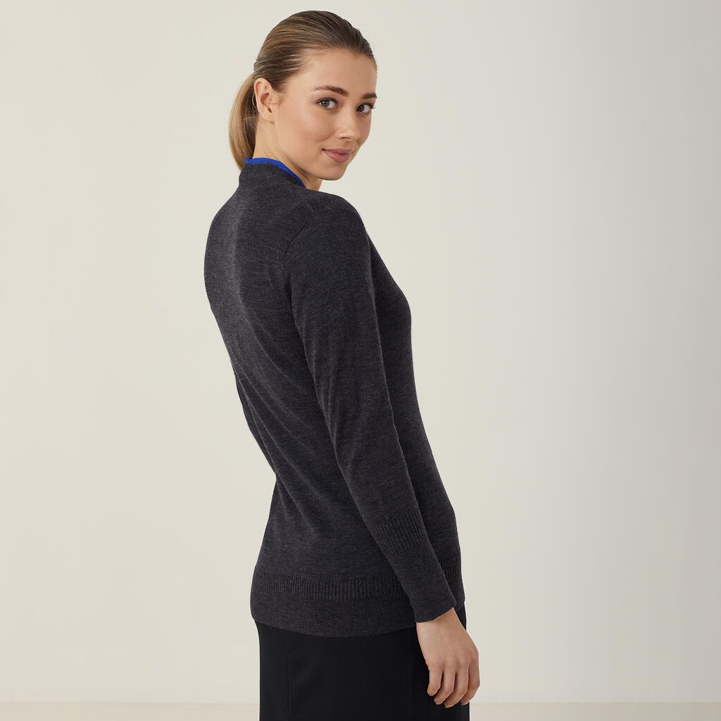 NNT CAT5B3 Long-length Cardigan Charcoal