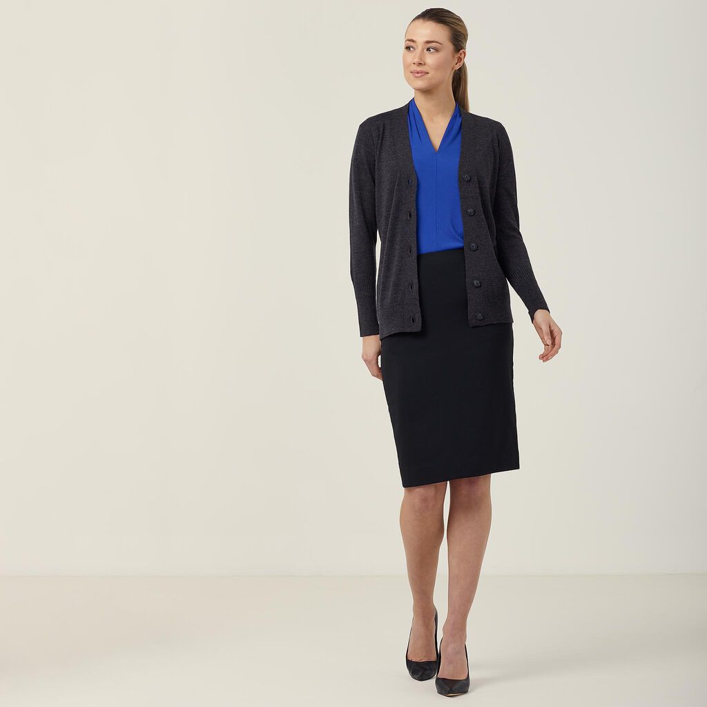 NNT CAT5B3 Long-length Cardigan Charcoal