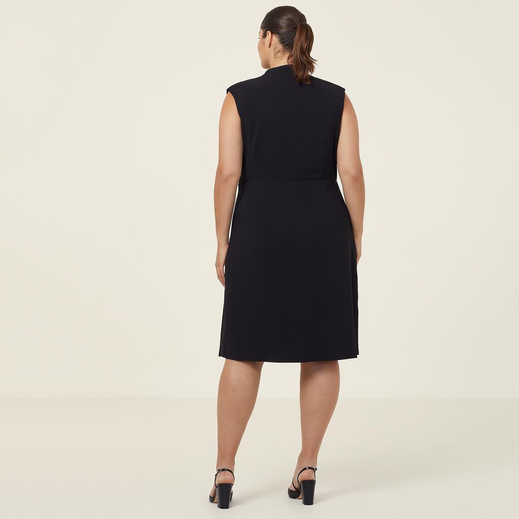NNT CAT67Z Sleeveless Wrap Dress Black